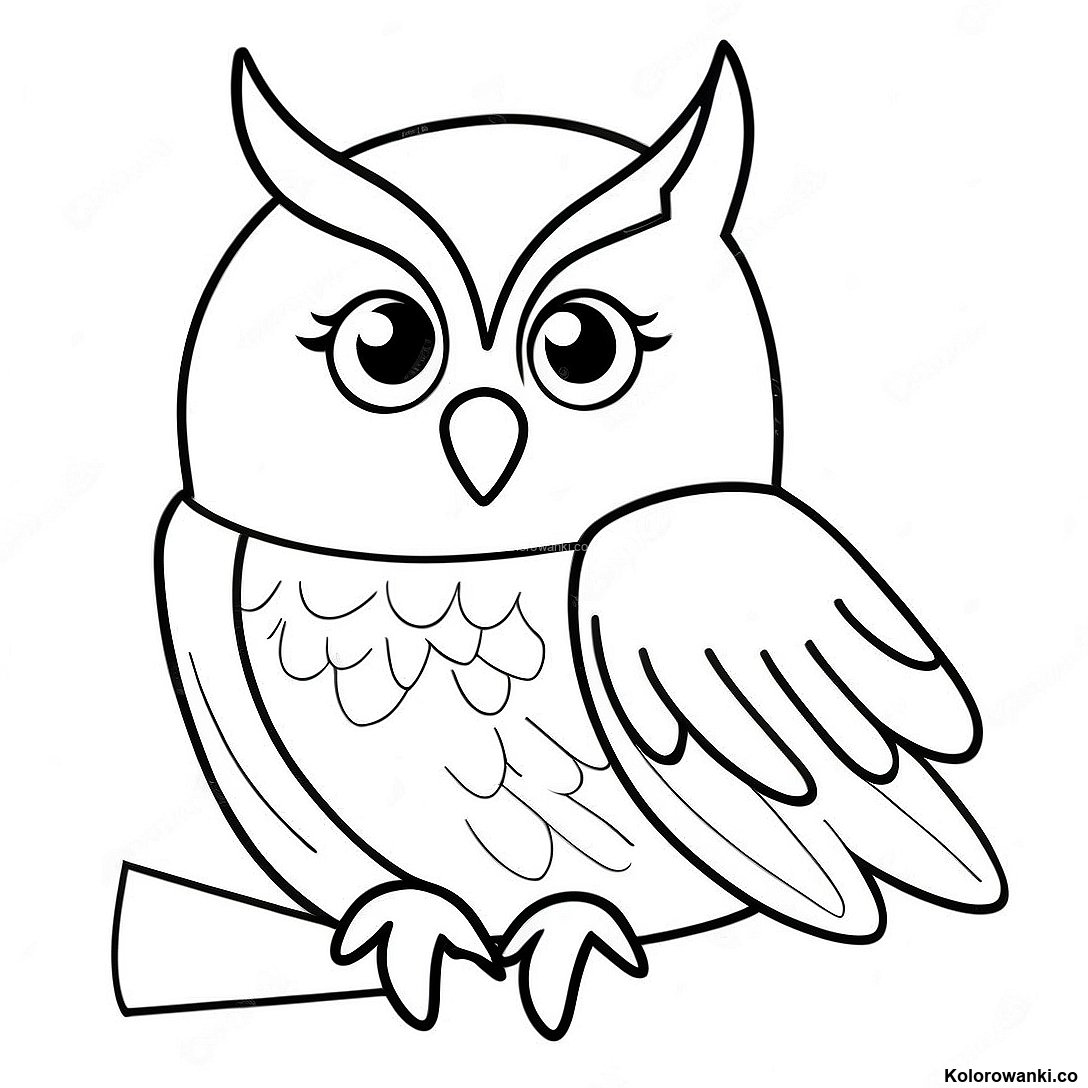 Darmowa do druku Hedwiga Z Listem - Kolorowanka kolorowanka z kolekcji Harry Potter — czarno-biały szkic do pokolorowania dla dzieci i dorosłych.