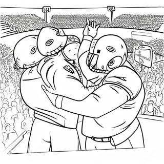 Intensywna Scena Meczu Nfl Kolorowanka 100066 38743