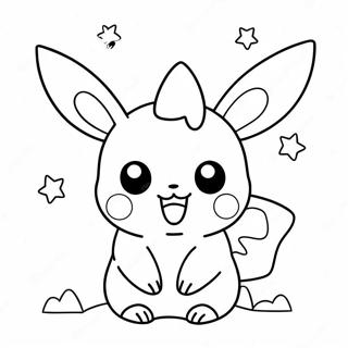 Slodki Pikachu Z Rogami Renifera Kolorowanka 100143-38802