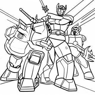 Strona Do Kolorowania Druzyny Voltron W Bitwie 100371-38974