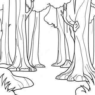Strona Do Kolorowania Tla Lasu Zmierzchu 100396 38995