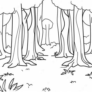 Strona Do Kolorowania Tla Lasu Zmierzchu 100396 38996