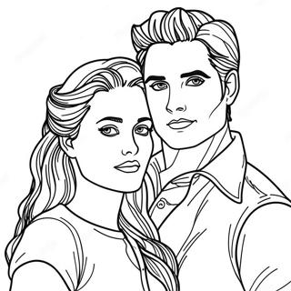 Strona Do Kolorowania Belli I Edwarda Ze Zmierzchu 100397 38997