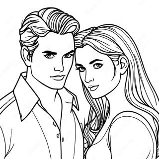 Strona Do Kolorowania Belli I Edwarda Ze Zmierzchu 100397 38998