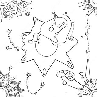 Strona Do Kolorowania Z Fantazyjnymi Konstelacjami 100652-39199