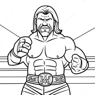 Kolorowanka Z Ekscytujacym Triple H Na Ringu 101062-39522