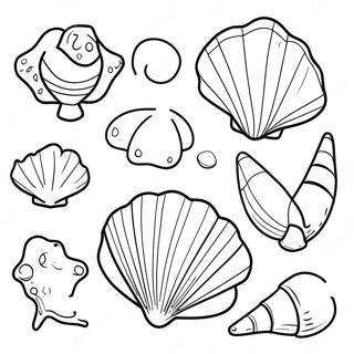 Kolorowanka Z Muszelkami Na Plazy 101191-39617