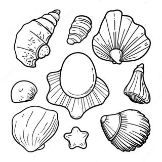 Kolorowanka Z Muszelkami Na Plazy 101191-39620