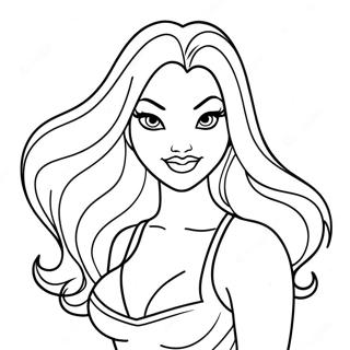 Kolorowanka Z Jessica Rabbit Z Dlugimi Czerwonymi Wlosami 101244-39664