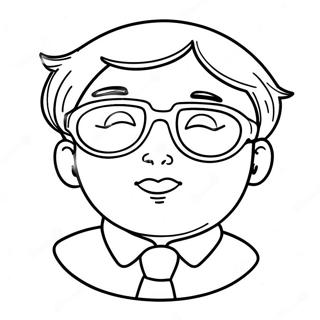 Strona Do Kolorowania Z Zabawnymi Okularami 101342-39839