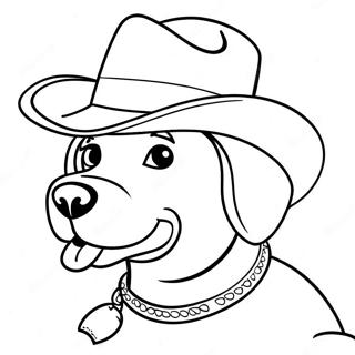 Zabawny Szeryf Labrador W Kapeluszu Kolorowanka 101680-40108