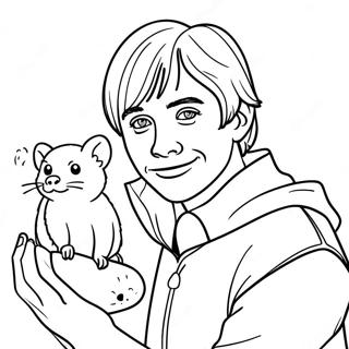 Ron Weasley Z Domowym Szczurem Kolorowanka 101706-40127