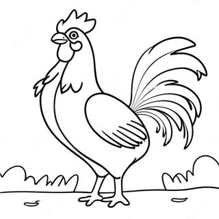 Kolorowanka Wspanialy Kogut Kogutajacy O Wschodzie Slonca 101858-40241
