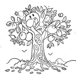 Strona Do Kolorowania Z Radosnym Swietowaniem Tu Bishvat 101909-40281