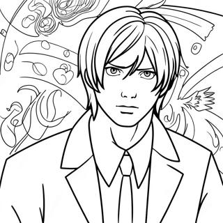 Light Yagami Z Death Note Kolorowanka 102450-40697