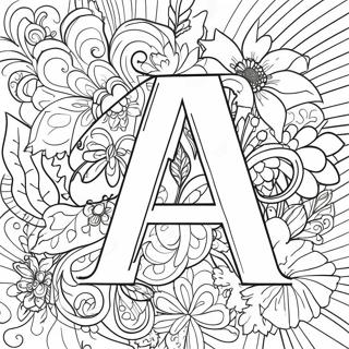 Kolorowa Strona Do Kolorowania Z Litera A 102758-40940