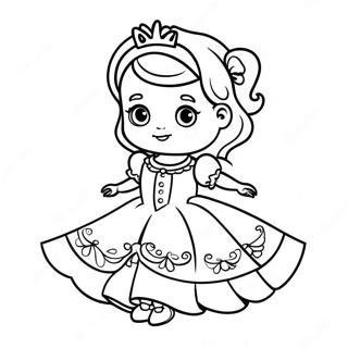 Czarujaca Ksiezniczka W Sukience Kolorowanka 102915-41063