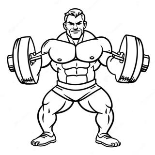 Kolorowanka Silny Mezczyzna Podnoszacy Ciezary 103018-41139