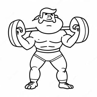Kolorowanka Silny Mezczyzna Podnoszacy Ciezary 103018-41140
