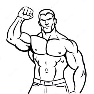 Kolorowanka Muskularny Mezczyzna Napinajacy Miesnie 103019-41143