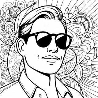 Kolorowanka Fajny Mezczyzna W Okularach Przeciwslonecznych 103020-41145