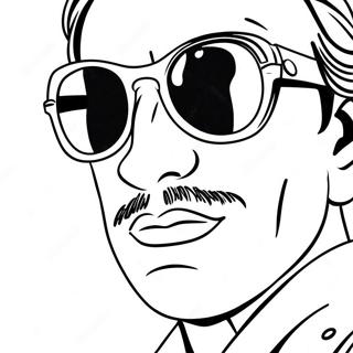 Kolorowanka Fajny Mezczyzna W Okularach Przeciwslonecznych 103020-41148