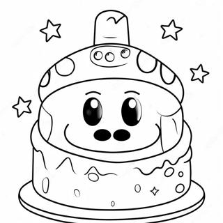 Kolorowa Kolorowanka Z Tortem Urodzinowym Mario 103892-41819