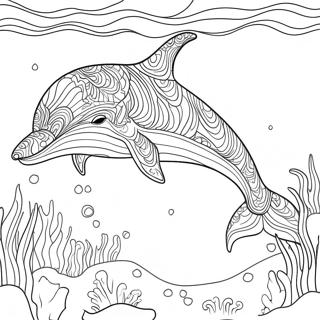 Kolorowanka Z Lagodnym Niebieskim Wielorybem Pod Woda 103972-41888