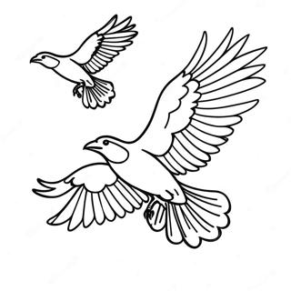 Kolorowanka Majestatycznych Krukow W Locie 104225-42077
