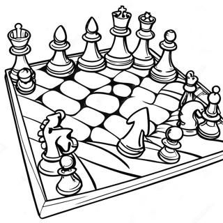 Kolorowanka Z Fantastyczna Plansza Szachowa 104331 42166
