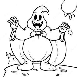 Kolorowanka Oogie Boogie Z Straszliwym Tlem 104508-42298