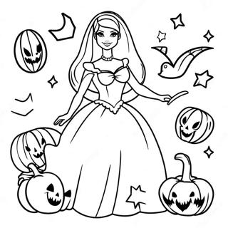 Barbie Halloween Kolorowanki