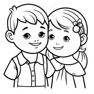 Chlopiec I Dziewczynka Kolorowanka 105226-42866
