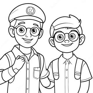 Kolorowanka Blippi I Meekah 105587-43147
