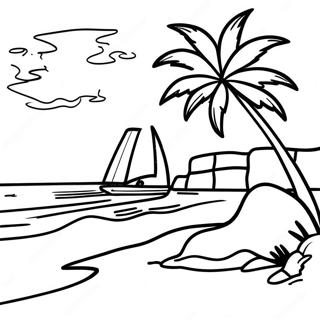 Kolorowanka Plaza Na Odosobnionej Wyspie 105614-43174