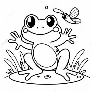 Kolorowanka Z Figlarna Zaba Lapiaca Muche 105770 43298