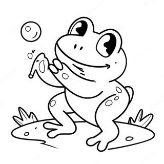 Kolorowanka Z Figlarna Zaba Lapiaca Muche 105770 43299
