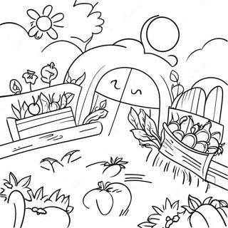 Kolorowanka Z Kolorowym Ogrodem Warzywnym 106029-43501