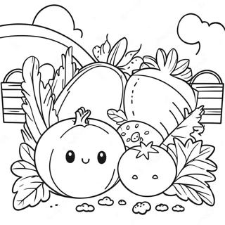 Kolorowanka Z Kolorowym Ogrodem Warzywnym 106029-43503