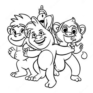 Floyd Troll Tanczacy Z Przyjaciolmi Kolorowanka 106338 43737