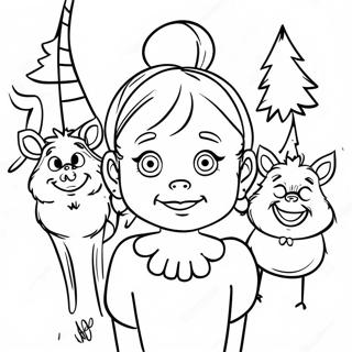 Kolorowanka Cindy Lou Who Z Przyjaciolmi Z Whoville 106442-43823