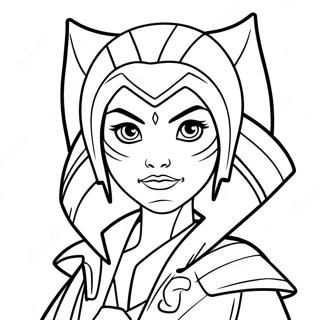 Kolorowanka Z Ahsoka Tano W Szatach Jedi 107257 44461