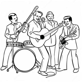 Kolorowanka Z Muzyka Rock And Roll Z Lat 50 107307-44497