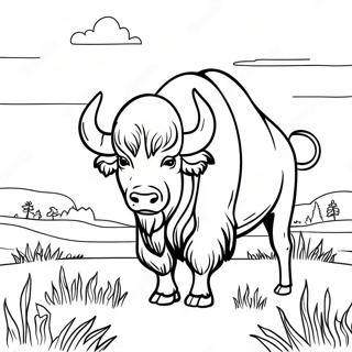 Kolorowanka Majestatyczny Bawol Na Lace 107640-44756