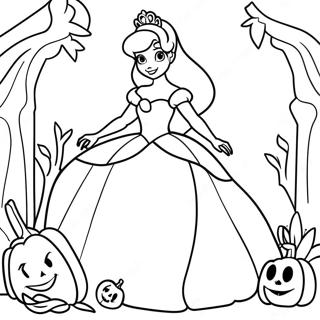 Disney Księżniczki Halloween Kolorowanki