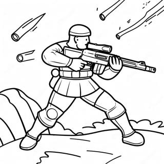 Kolorowanka Z Odwaznym Zolnierzem W Walce 108309-45276