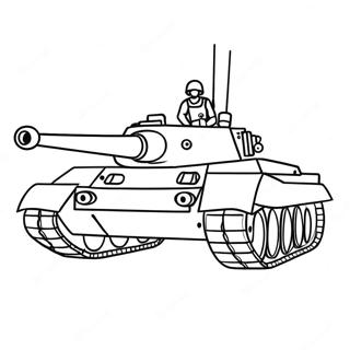 Kolorowanka Z Odwaznym Czolgiem Armijnym 108310-45280