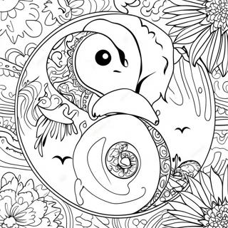 Yin Yang Z Zwierzetami Do Kolorowania 108364-45326