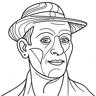Kolorowy Portret Picassa Do Kolorowania 108387-45340