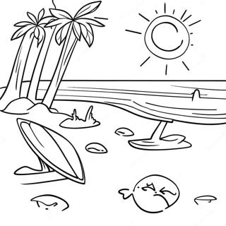 Sloneczna Plaza Z Surferami 108826 45678